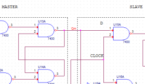 Flip Flop D with 2 Latch in Master Slave Configuration - YouSpice
