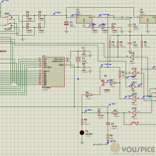 ICSP (IN CIRCUIT SERIAL PROGRAMMING) Board based on PIC16F84 - YouSpice