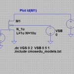 NMOS for th voltage and body effect analysis