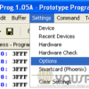 Open options window