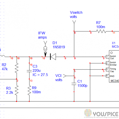 MC34063A Step Up converter - YouSpice