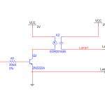 relay turns on/off a 5V lamp