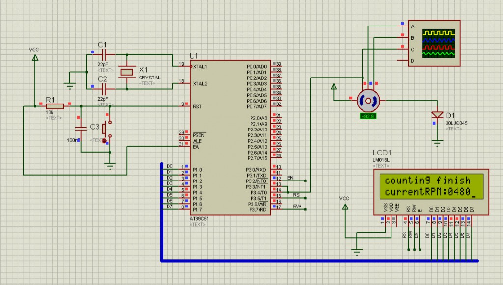 Rpm Counter For A Motor Encoder With At89c51 - Youspice