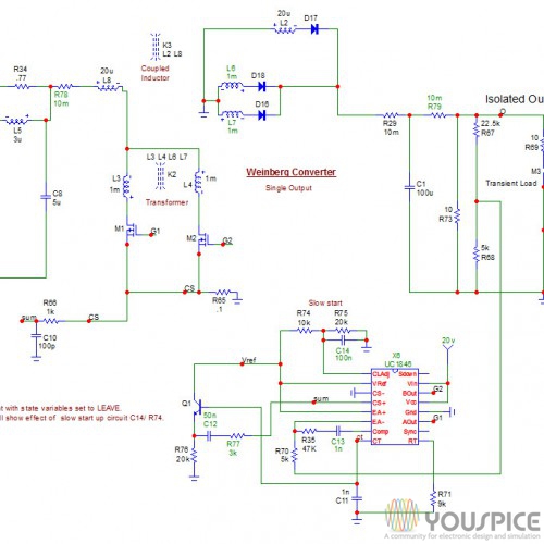 DC - DC Step Down Weinberg Converter with UC1846 - YouSpice